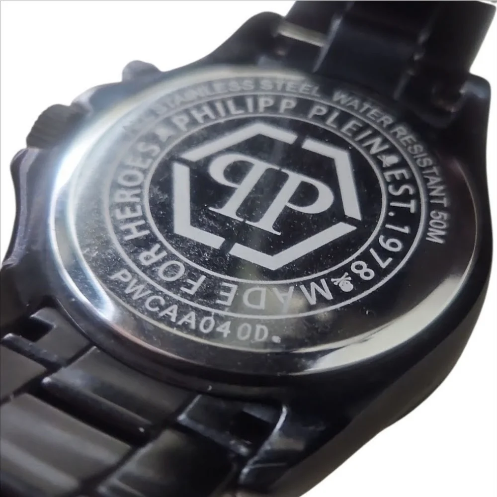 PHILIPP PLEIN | Nobile Chronograph Black Skull Watch 43mm Stainless Steel